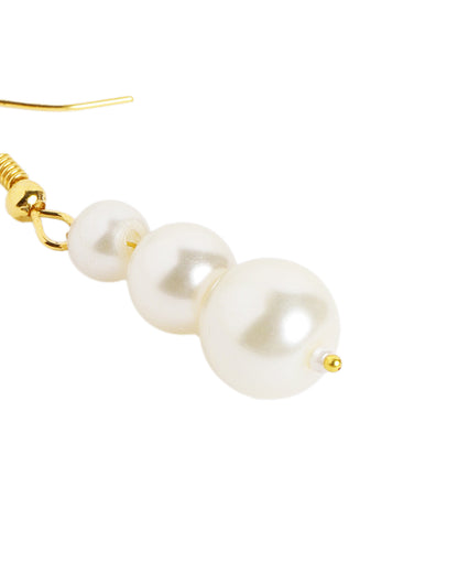 Gold-Plated Elegant Triple Layer Pearl Choker Set