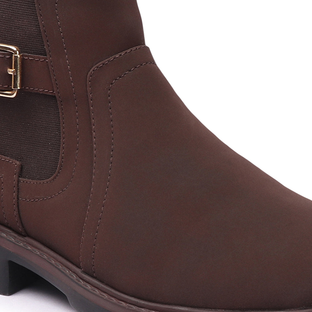 Men's Gold-Tone Buckled Chelsea Boots - Main Image