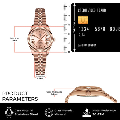 Gift Set of 2 - Women Harper Gold Watch and Tennis Bracelet - CLPLG123