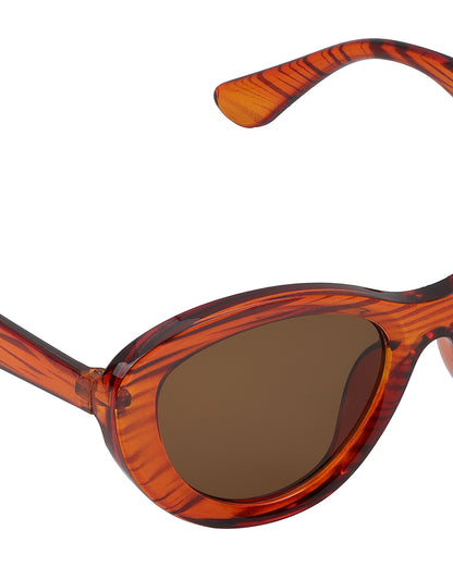 Women Tortoise Shell UV Protected Brown Lens Cateye Sunglasses
