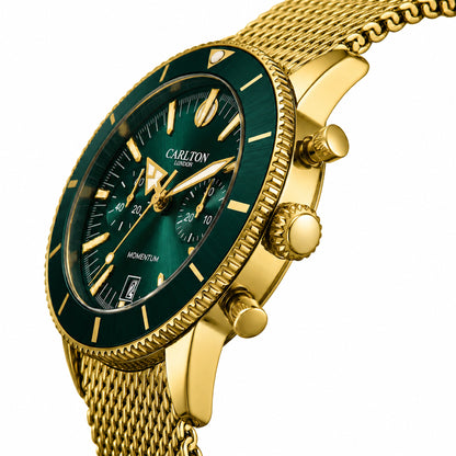 Carlton London Men Momentum Green Analog Watch - CL-MT-GGRN