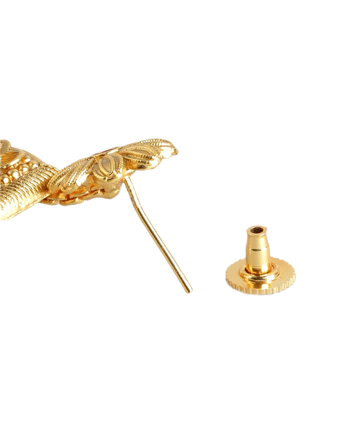 Gold-Plated Festive Floral Necklace Jewellery Set