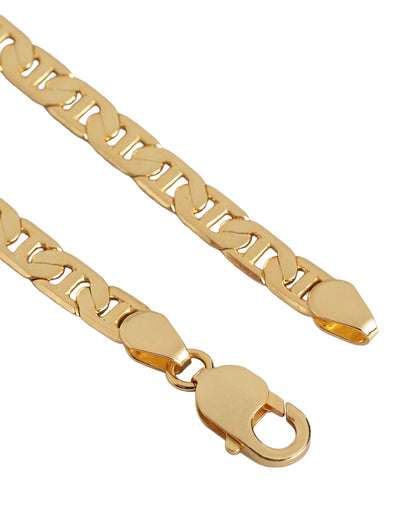 Men 18kt Gold Plated Anchor link Chain Bracelet