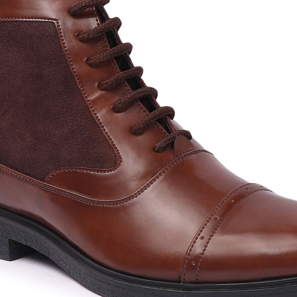 Men's Formal Cap-Toe Lace-Up Boots