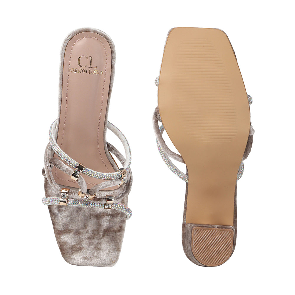 Women Embellished Strappy Block Heel Sandals