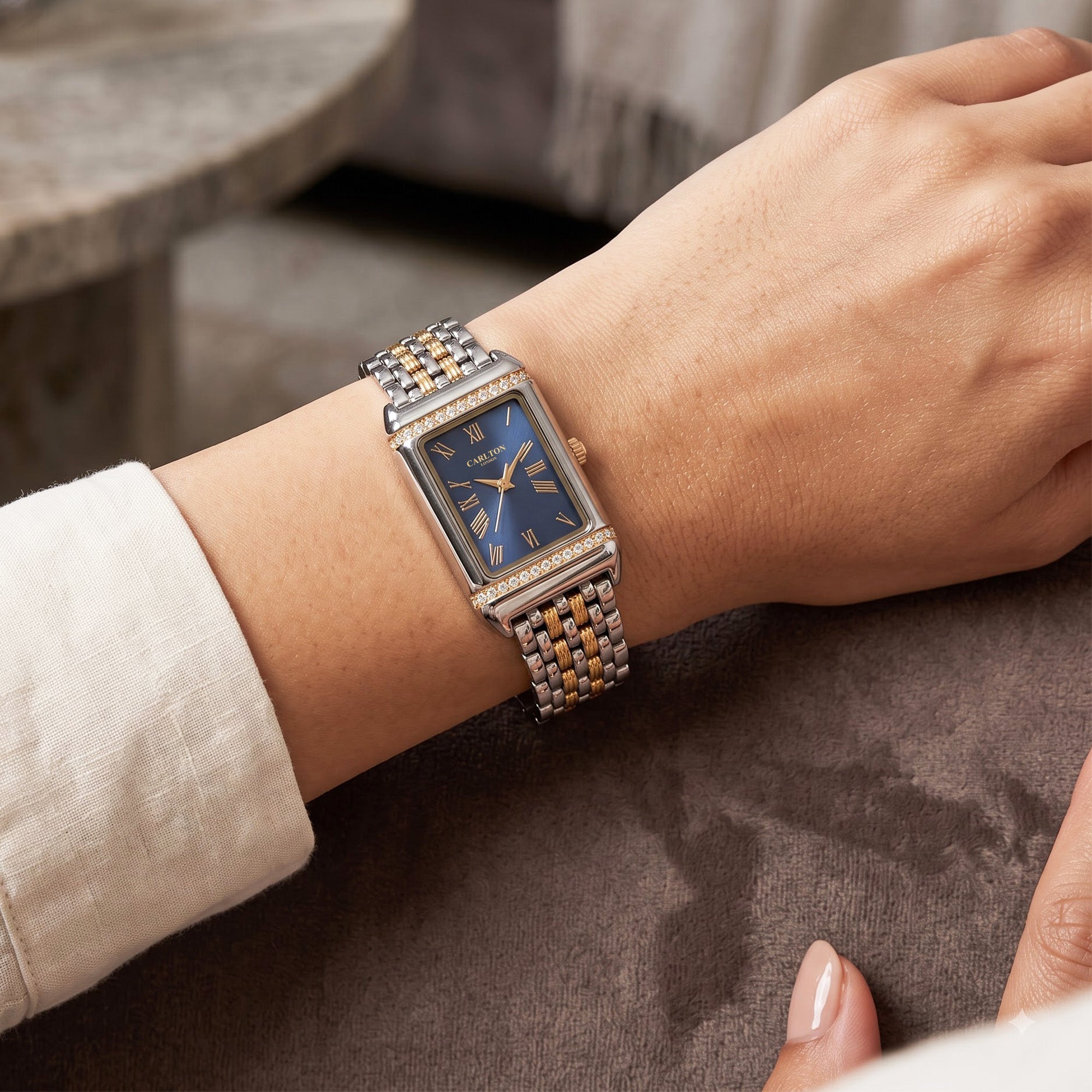 Carlton London Women Amara Sky Blue Dial Analog Watch  -  CL-AM-SKY