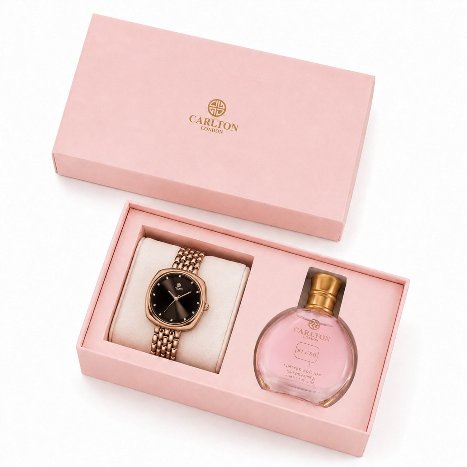 Gift Set of 2  Celeste Brown Watch And Blush Perfume 30ML -  CLPLG124