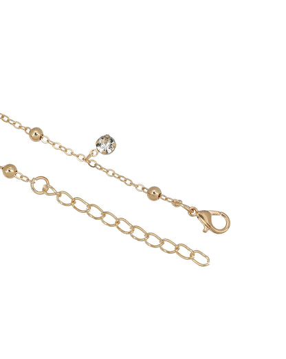 Rose Gold Plated Dainty Solitaire Foot Chain Anklet