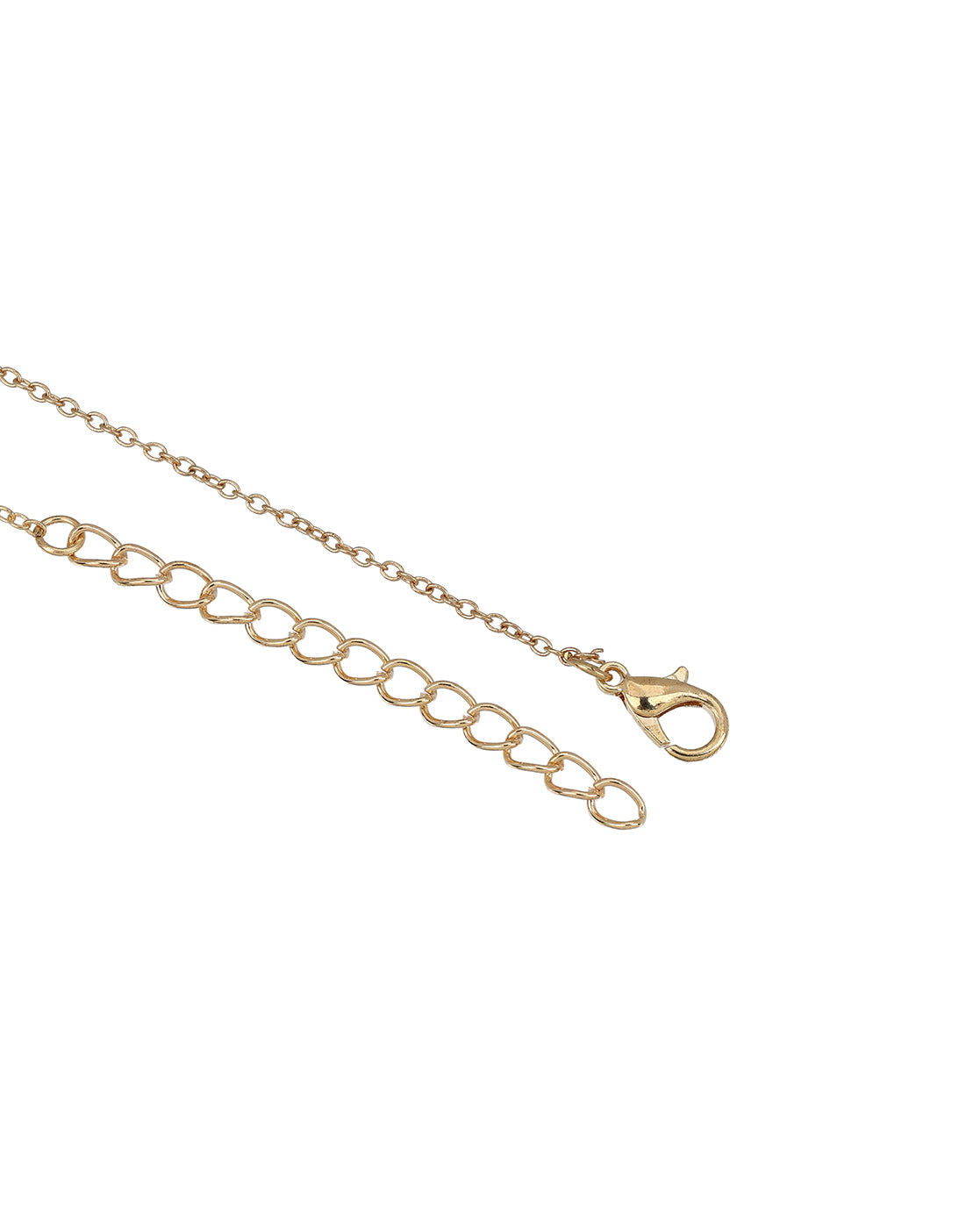 Set of 2 Rose Gold Plated Puff Heart Evil Eye Enamel Layered Anklet