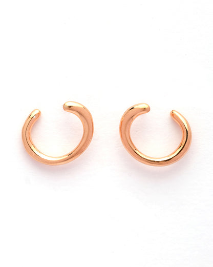 18kt Rose Gold Plated Contemporary Stud Earring
