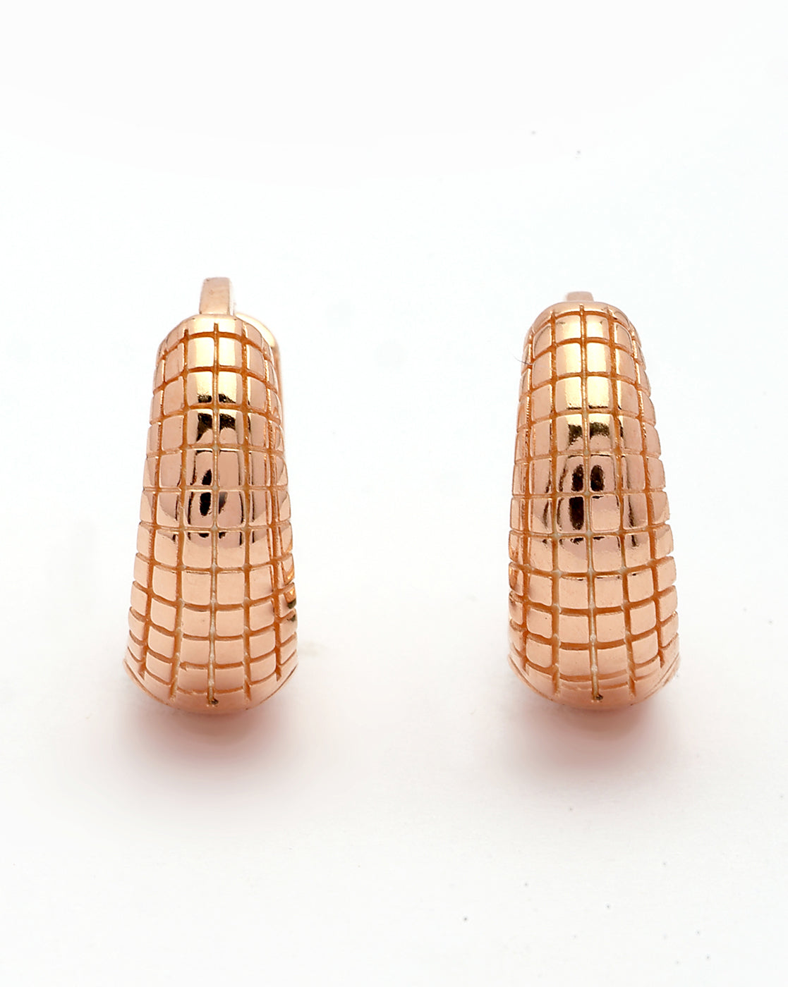 925 Sterling Silver 18kt Rose Gold Plated Timeless Classic Hoop Earring