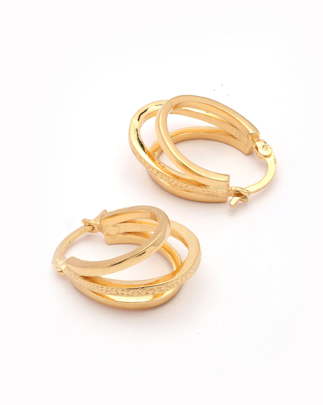 18kt Gold Plated Oval Hoop Earring