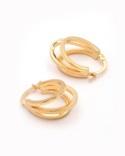 18kt Gold Plated Oval Hoop Earring
