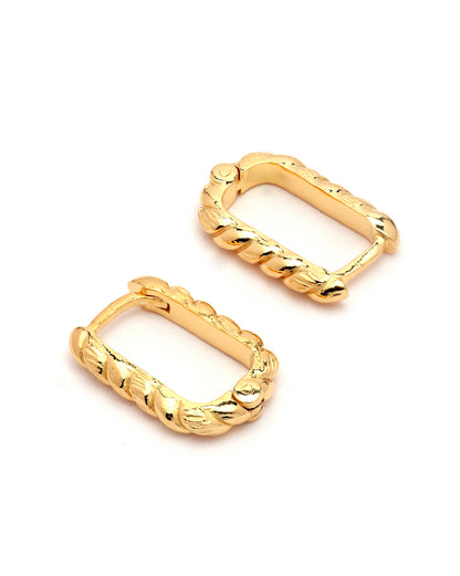 18kt Gold Plated Square Hoop Earring