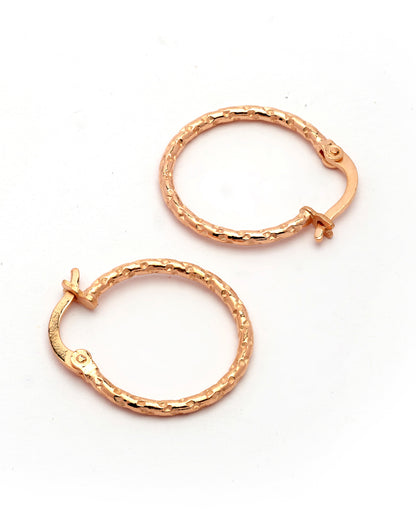 18kt Rose Gold Plated Hoop Earring