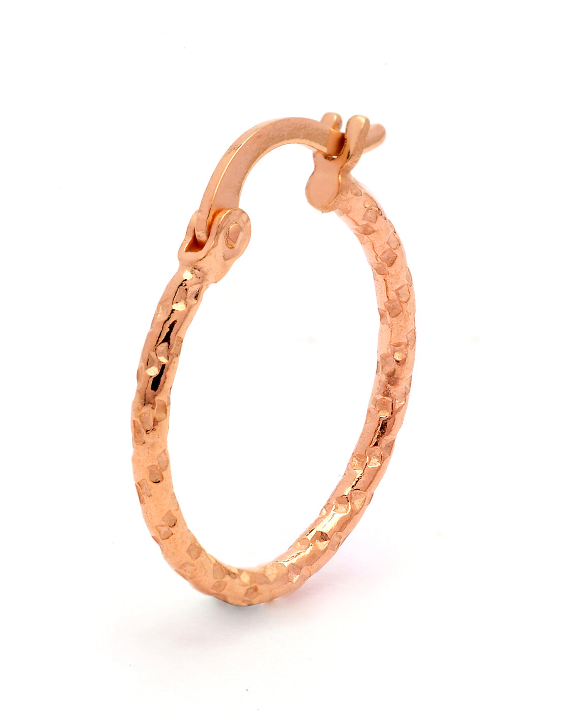 18kt Rose Gold Plated Hoop Earring