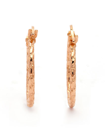 18kt Rose Gold Plated Hoop Earring