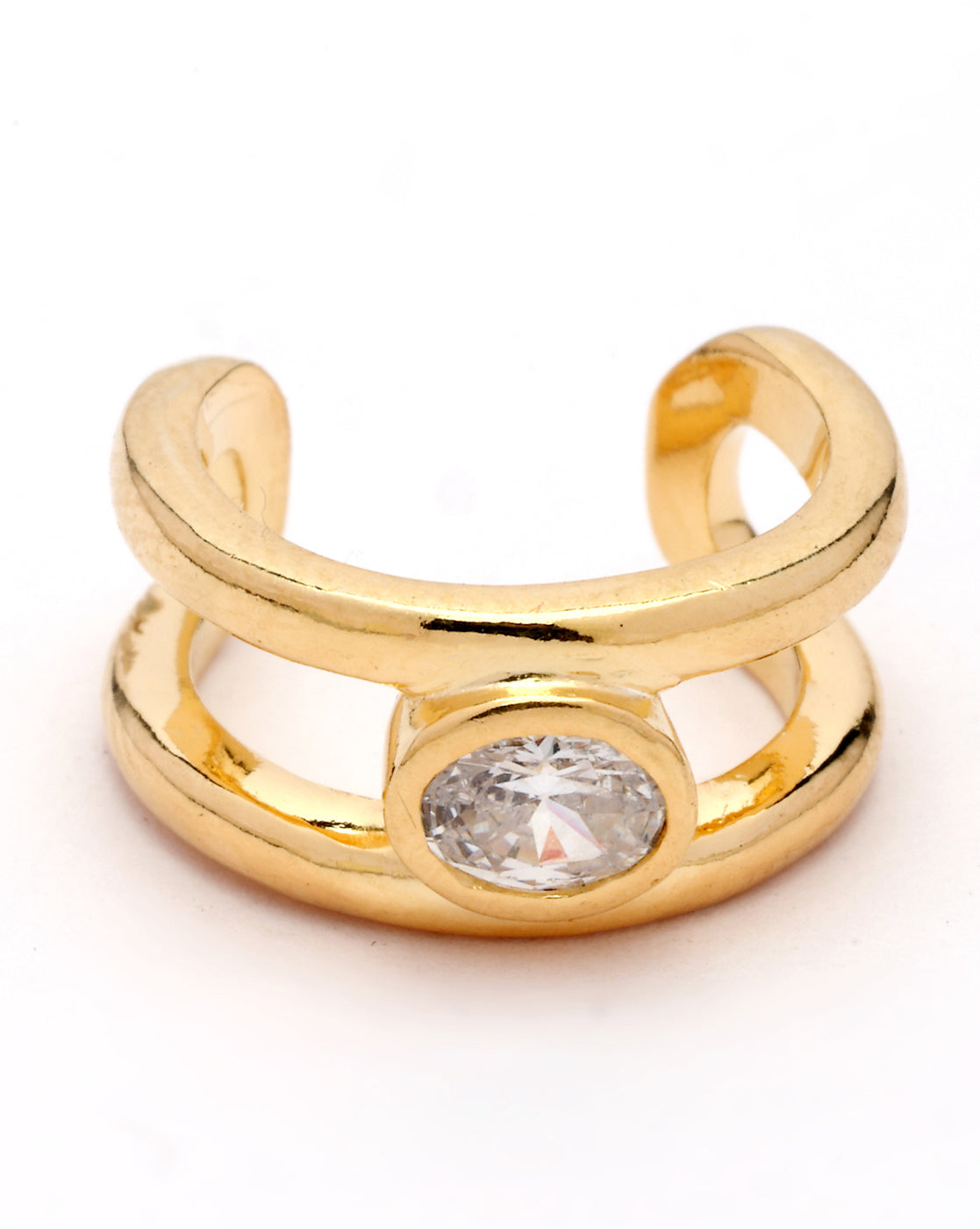 18kt Gold Plated CZ Ear Cuff Earring
