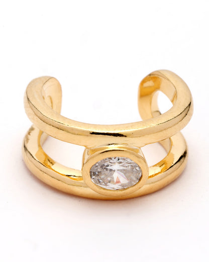18kt Gold Plated CZ Ear Cuff Earring
