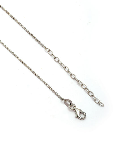 925 Sterling Silver Rhodium Plated CZ Heart with Infinity Necklace