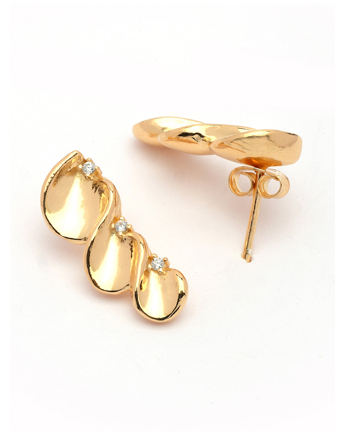 18kt Gold Plated CZ Necklace and Earring Set