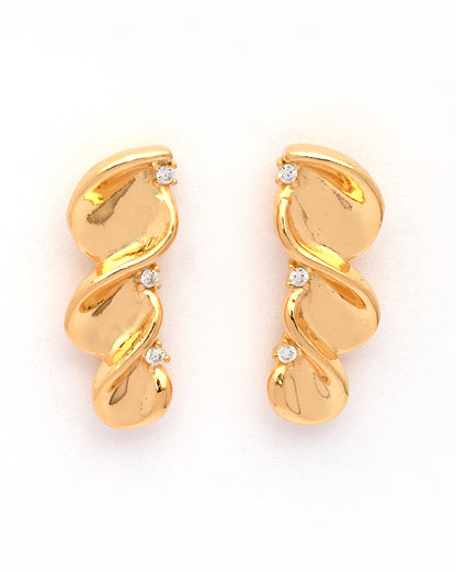 18kt Gold Plated CZ Necklace and Earring Set