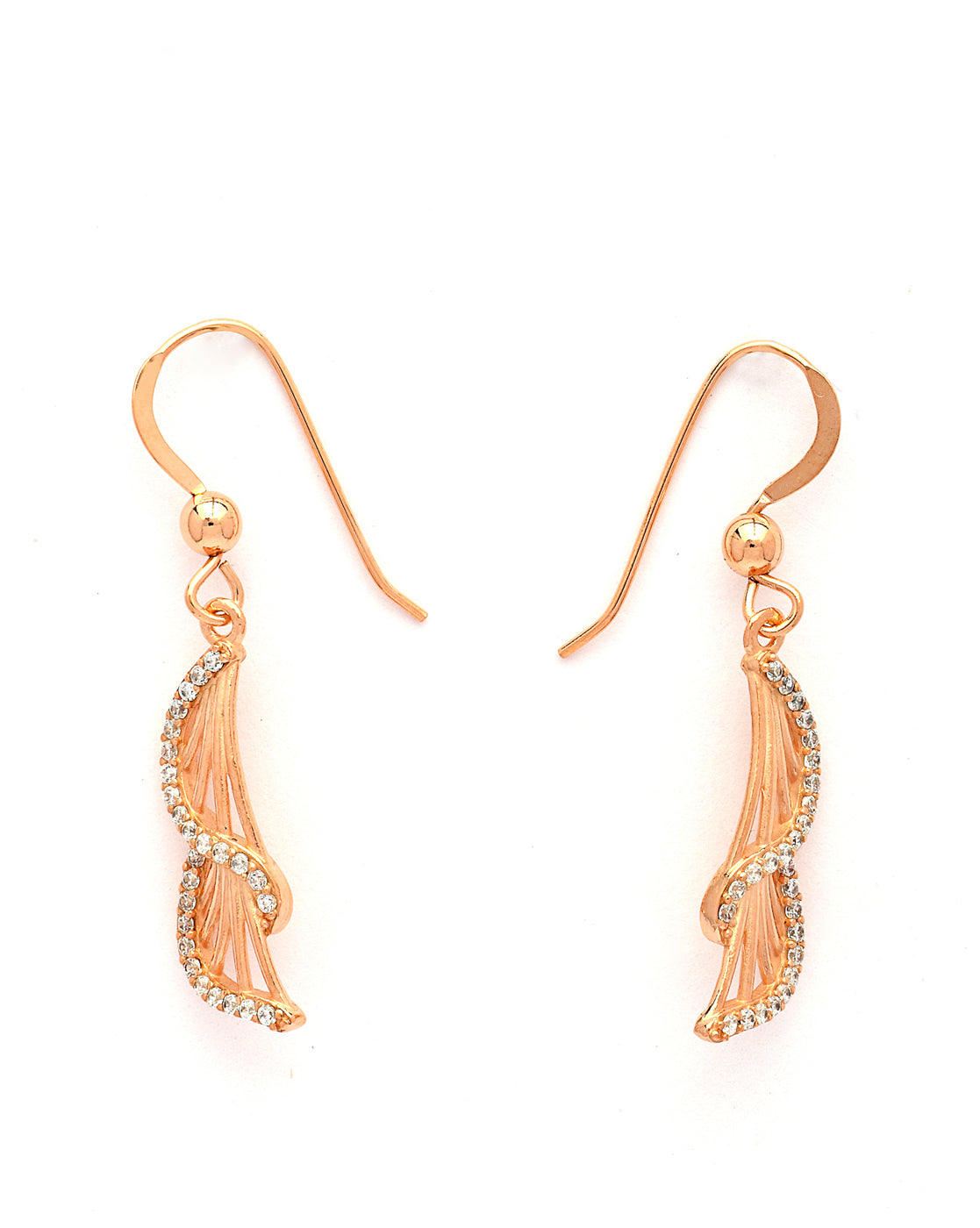 18kt Rose Gold Plated CZ Statement Necklace and Earring Set