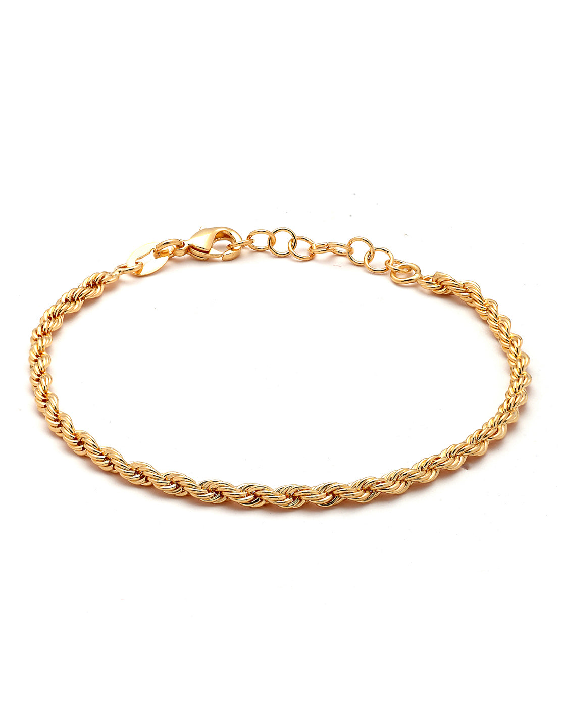 18kt Gold Plated Braided Link Wraparound Bracelet