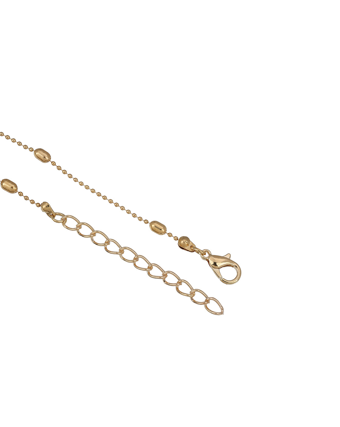 Set of 2 Rose Gold Plated Puff Heart Evil Eye Enamel Layered Anklet