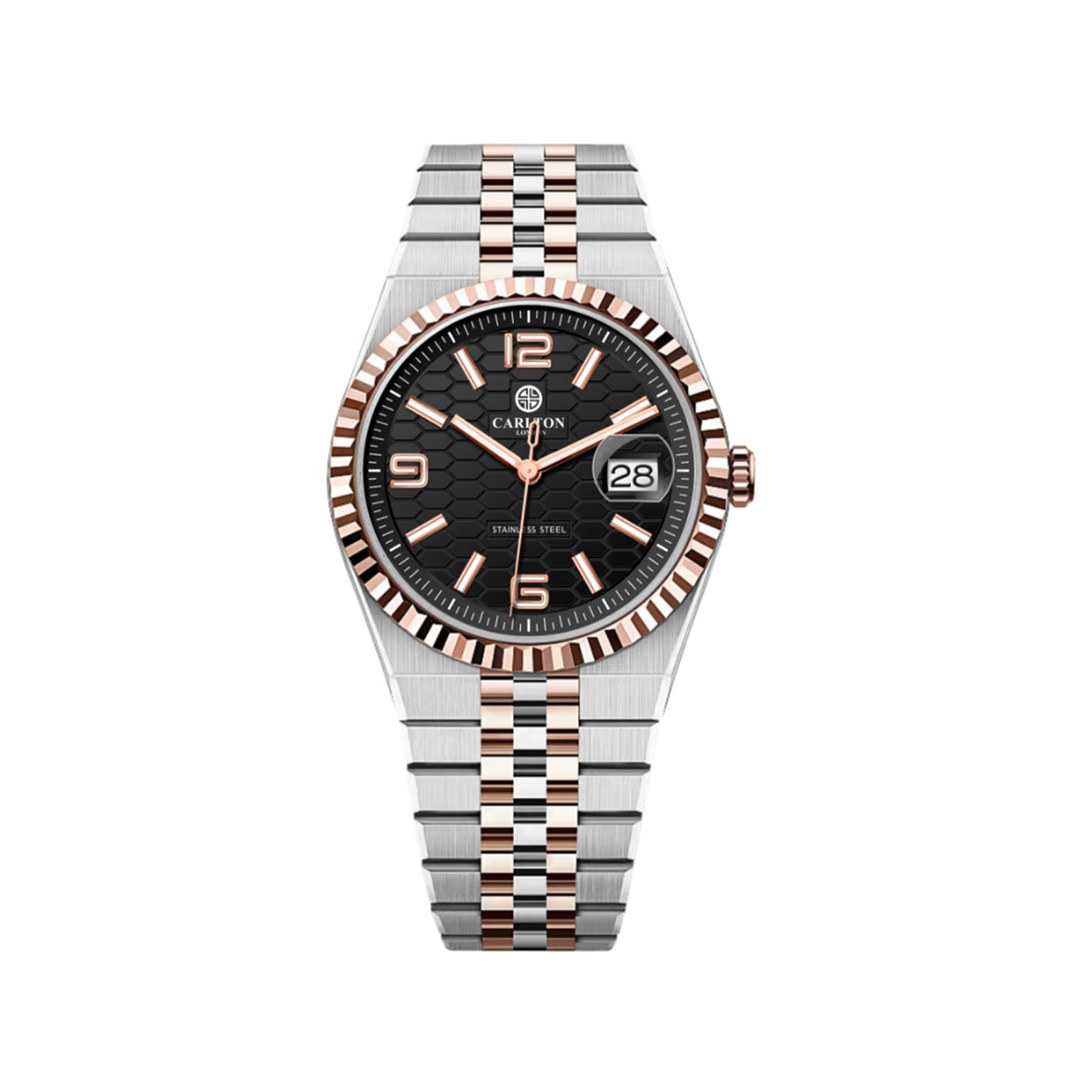 Carlton London Men Rover Black Analog Watch CL-ROVER-SRGBLK