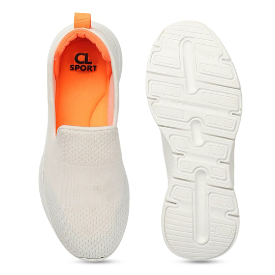 Women Round Toe Flyknit Lightweight Slip-On Sneakers