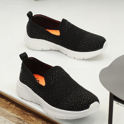 Women Embellished Flyknit Lightweight Slip-On Sneakers