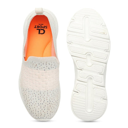 Women Embellished Flyknit Lightweight Slip-On Sneakers