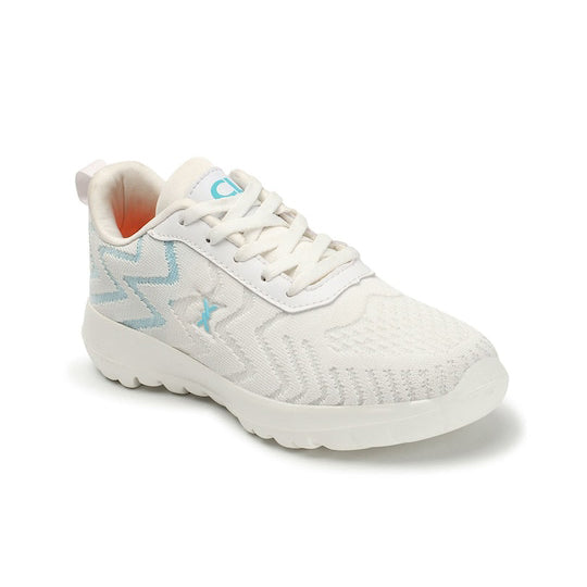 Women Printed Lightweight Mesh Contrast Sole Sneakers