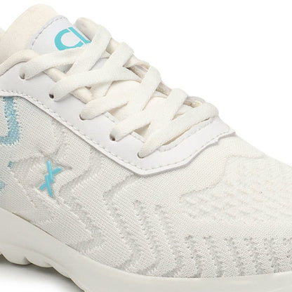 Women Printed Lightweight Mesh Contrast Sole Sneakers