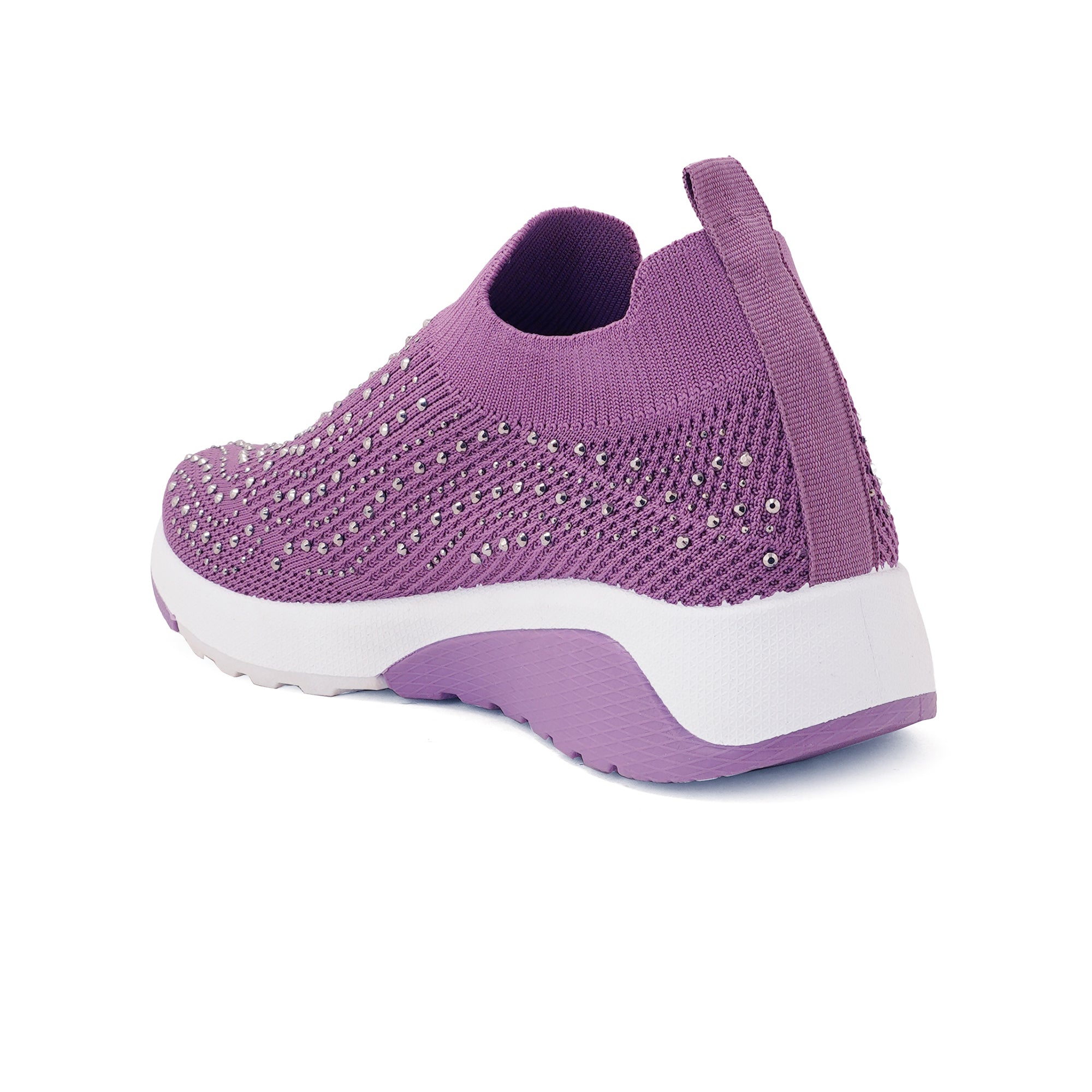 Women Embellished Flyknit Lightweight Slip-On Sneakers