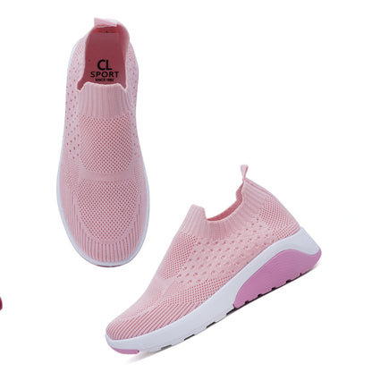 Women Comfortable Flyknit Lightweight Slip-On Sneakers