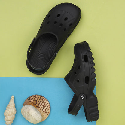 Men Perforated Slip On Clogs with Back Strap