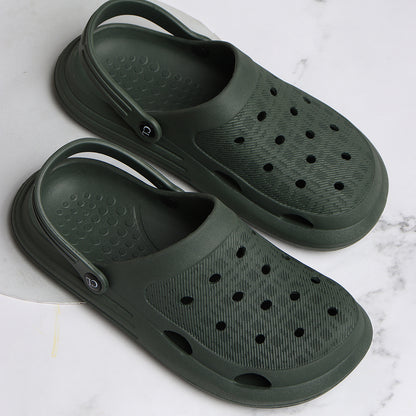 Men Sculpted Perforated Comfort Clogs with Back Strap