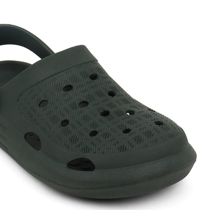 Men Sculpted Perforated Comfort Clogs with Back Strap