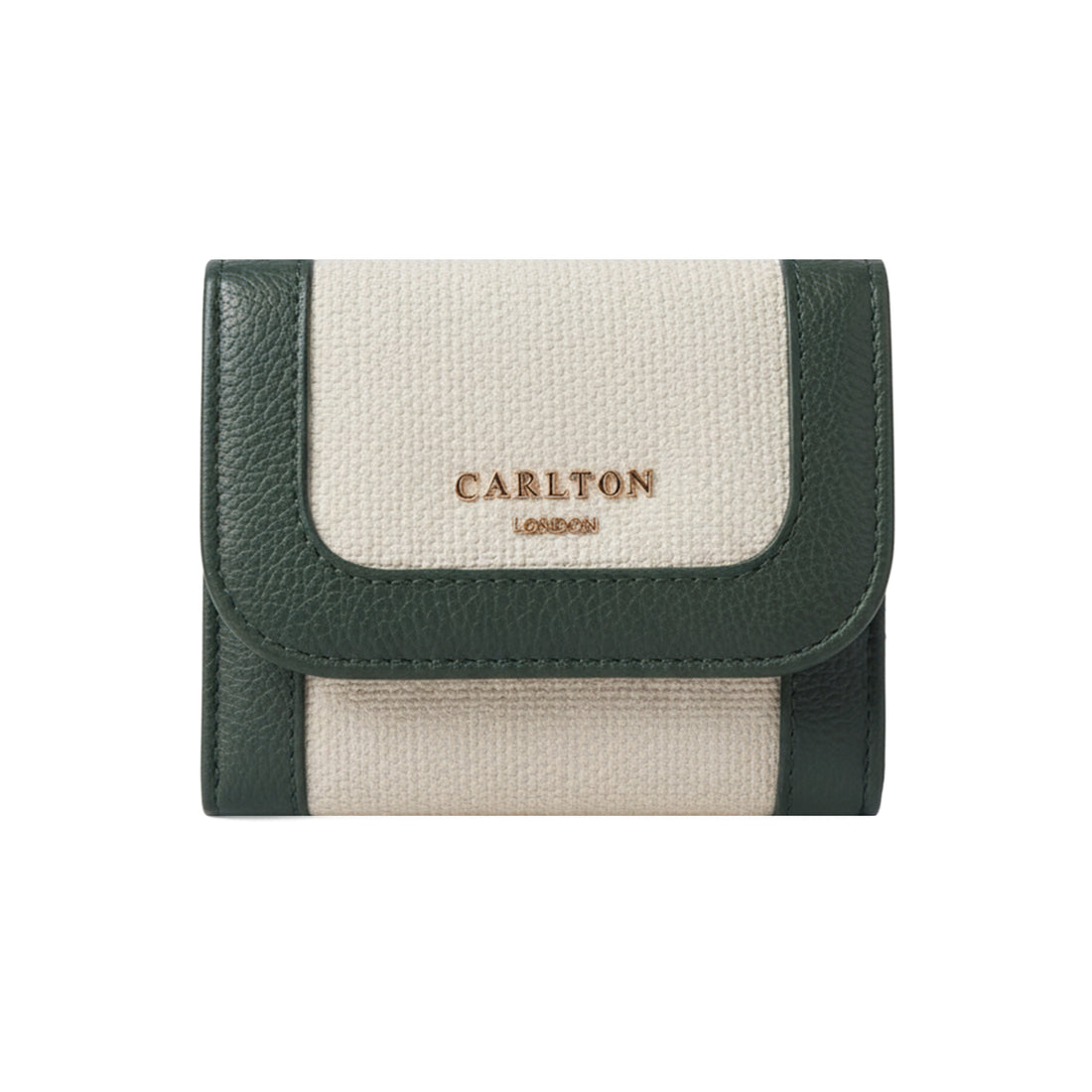 Carlton London Color blocked Textured Two Fold Wallet  Green