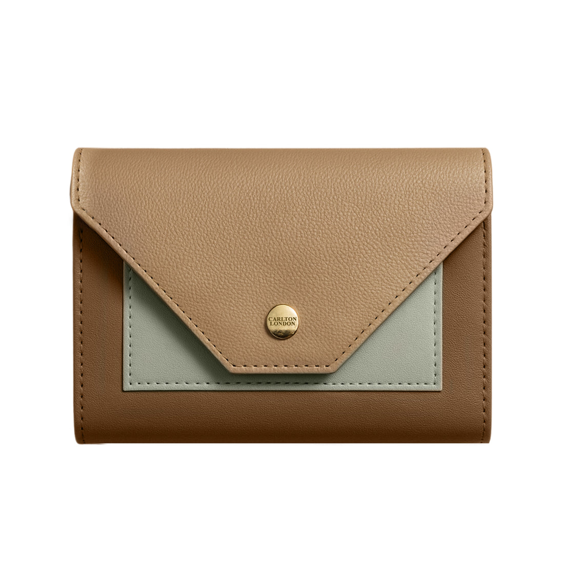 Carlton London Tan Colorblocked Two Fold Wallet  CLHB 31