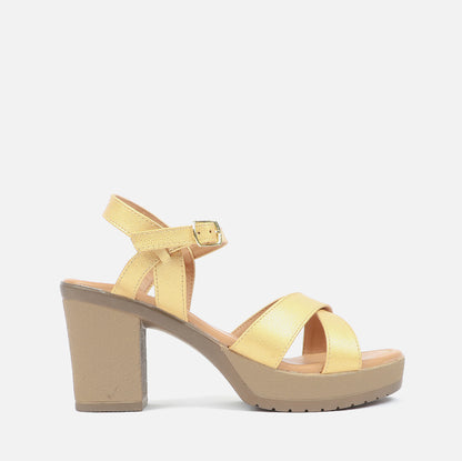 Women Block Mid Heel Sandal