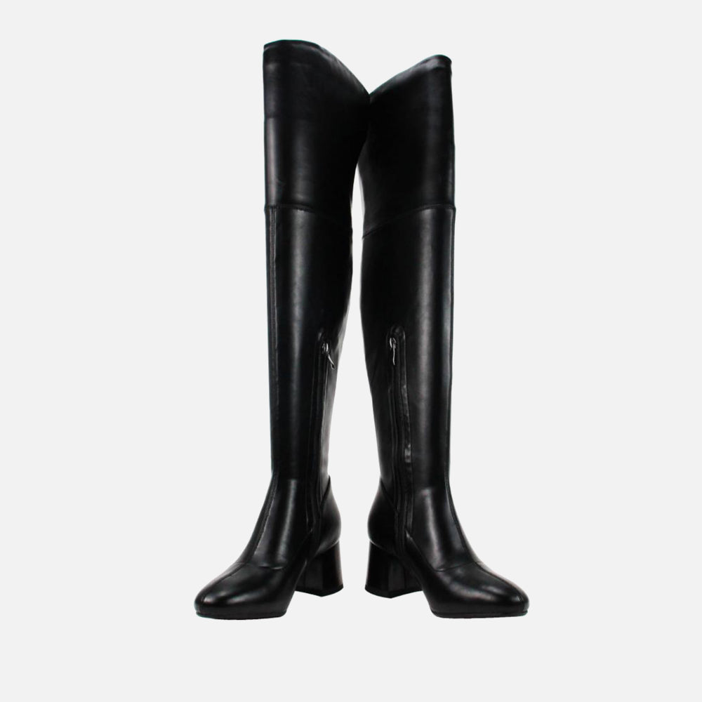 Women Knee Length Mid Heel Boot