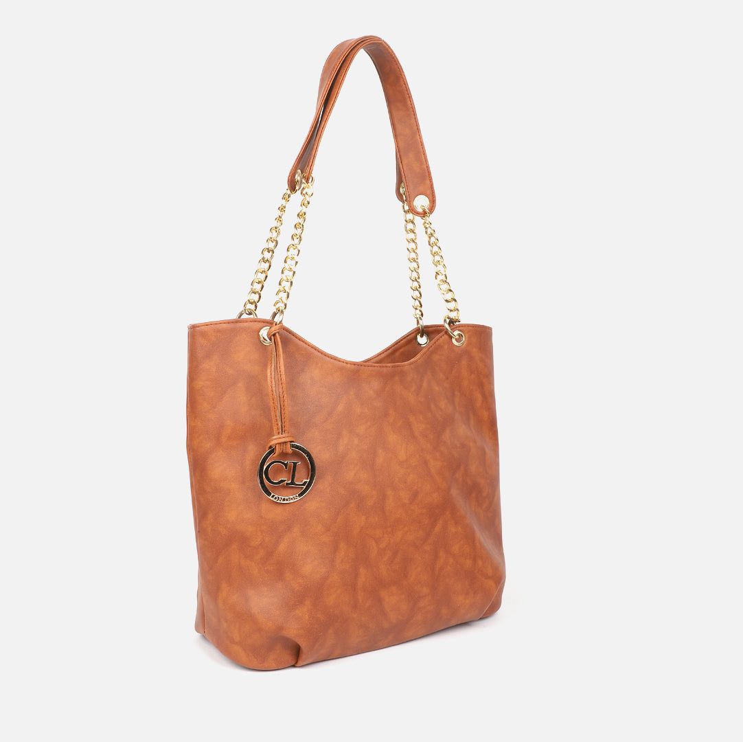Elegant Solid Color Tote Bag Large Capacity Shoulder Bag Top - Temu