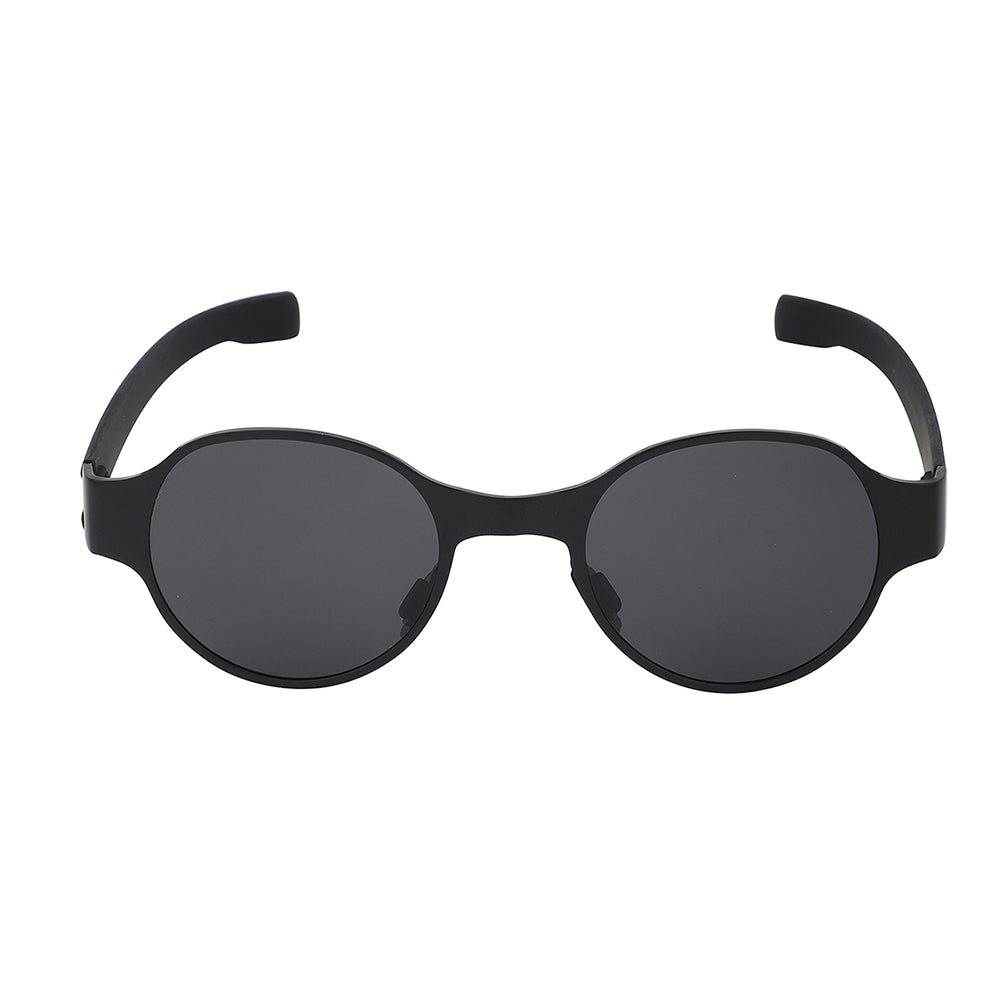 Carlton London Premium Black Toned Polarised And Uv Protected Lens Round Sunglasses For Men