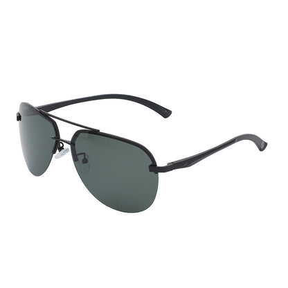 Carlton London Premium Black &amp; Green Toned Polarised And Uv Protected Lens Aviator Sunglasses For Men