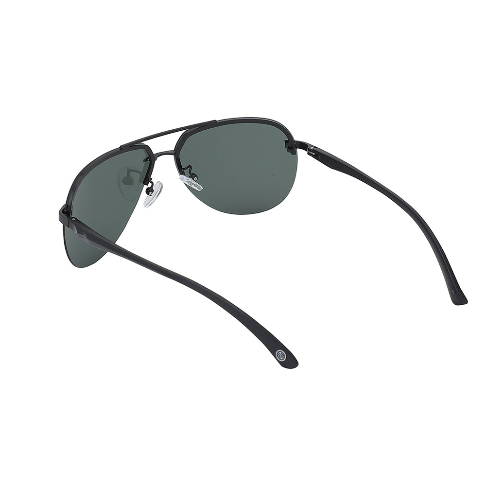 Carlton London Premium Black &amp; Green Toned Polarised And Uv Protected Lens Aviator Sunglasses For Men