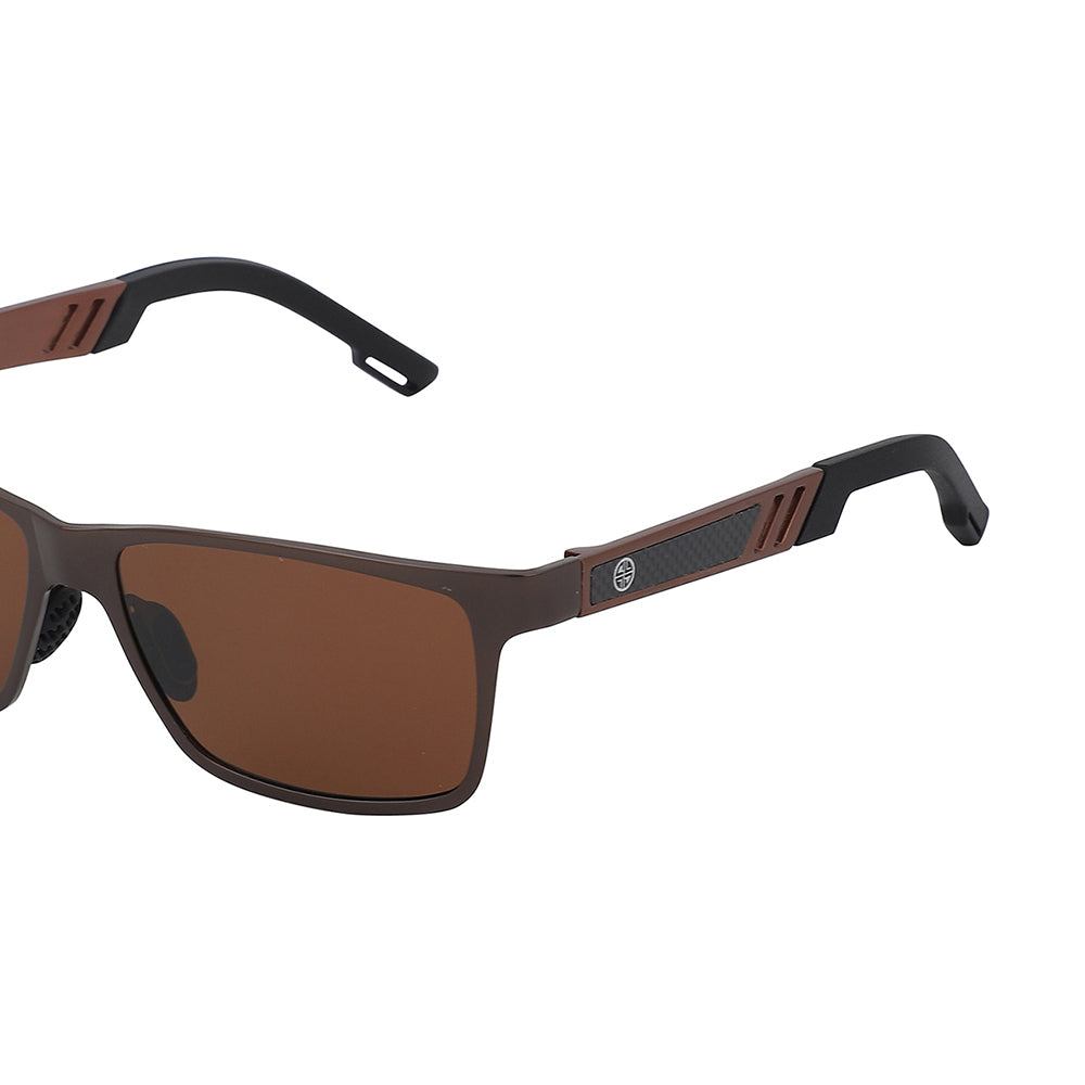 Carlton London Premium Brown Toned Polarised And Uv Protected Lens Square Sunglasses For Men