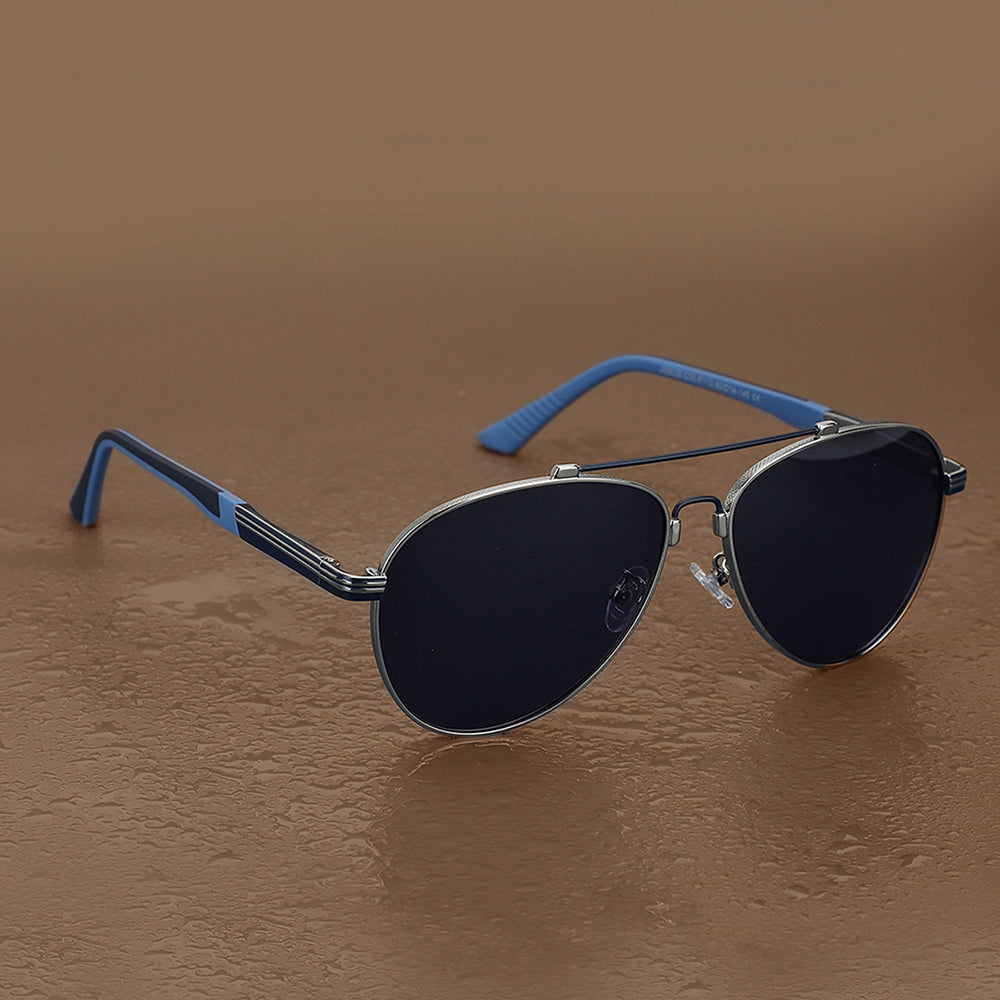 Buy Shipy Farer Leo Black Frame Indigo Lens UV400 Protection Sunglasses for  Men & Women - Premium Eyewear at Amazon.in